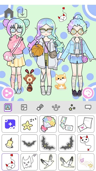 粉彩萌拼女孩下载